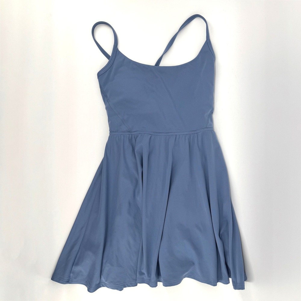 Gilly Hicks Active Dress Womens Small Blue Tie Back Tennis Athleisure Mini Sport
